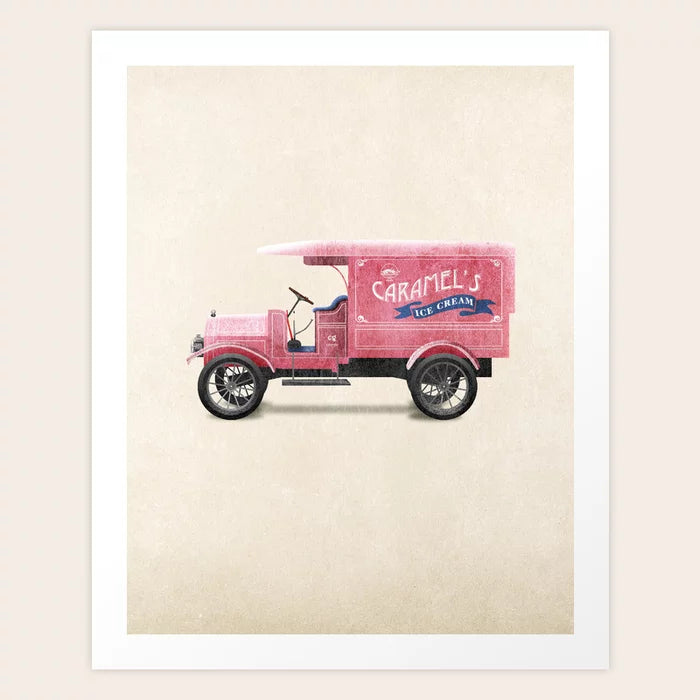 Ice Cream Truck Classic Vehicle Art Print