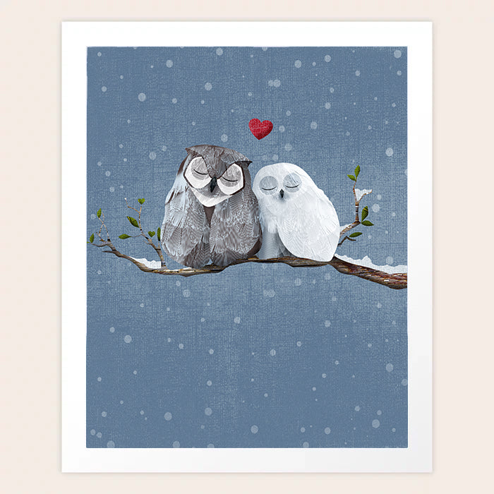 Love Owls Art Print