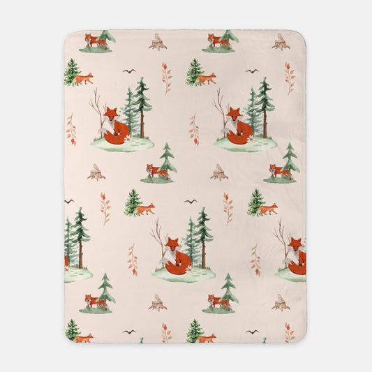 Woodland Fox Sherpa Blanket