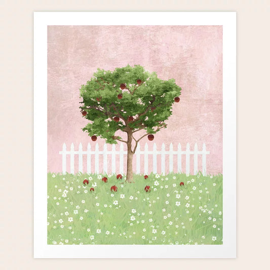 Apple Tree in the Garden Art Print