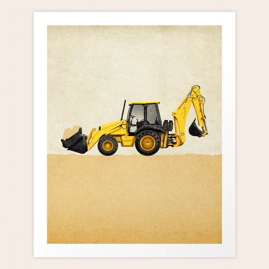 Backhoe Construction Vehicle