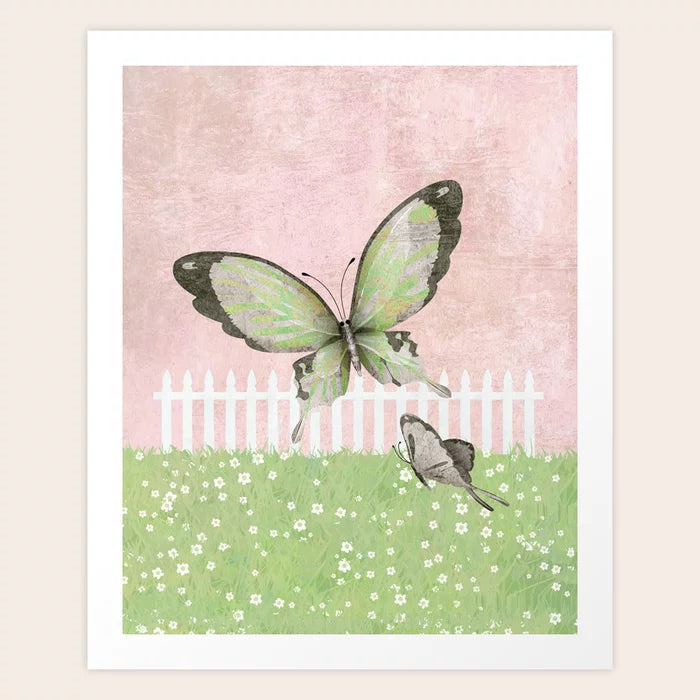Butterflies in the Garden Art Print
