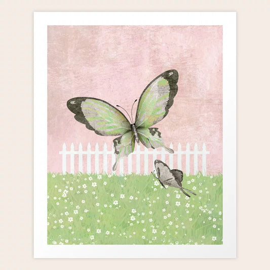 Butterflies in the Garden Art Print