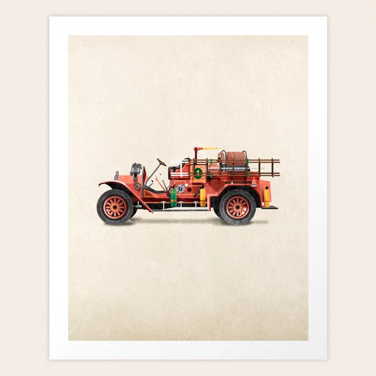 Firetruck Classic Vehicle Art Print