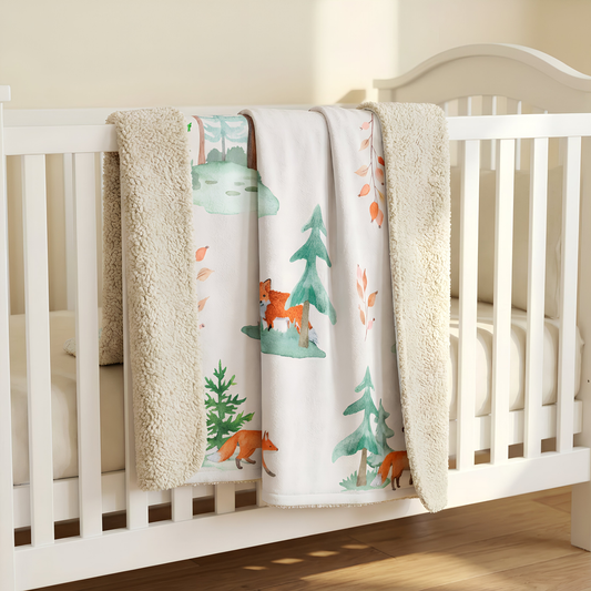 Woodland Fox Sherpa Blanket