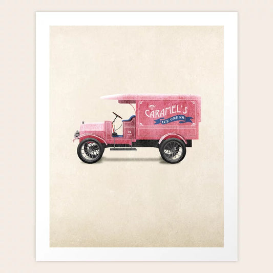 Ice Cream Truck Classic Vehicle Art Print