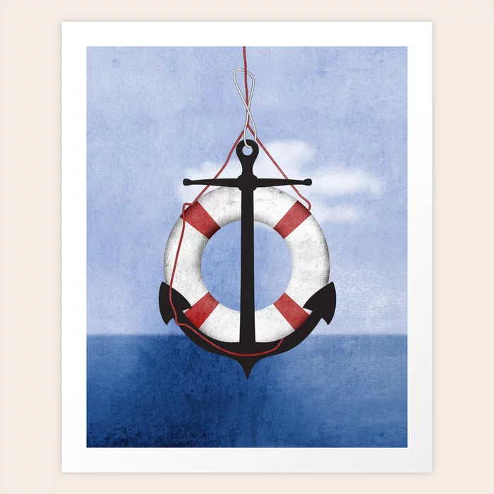 Boat Life Ring Nautical Art Print