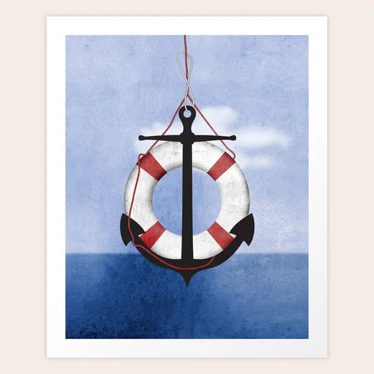 Boat Life Ring Nautical Art Print