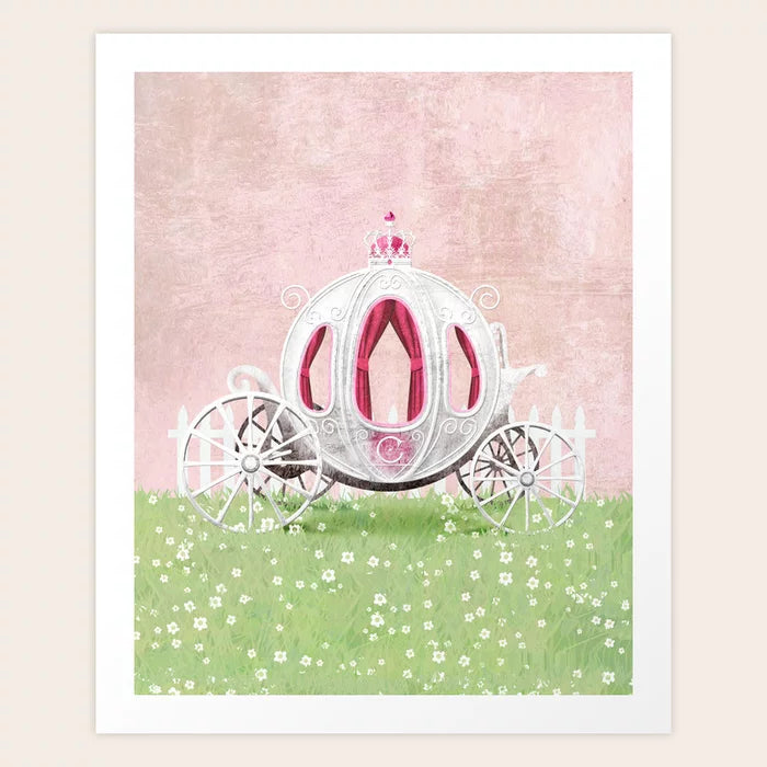 Princess Carriage Dress in the Garden Art Print