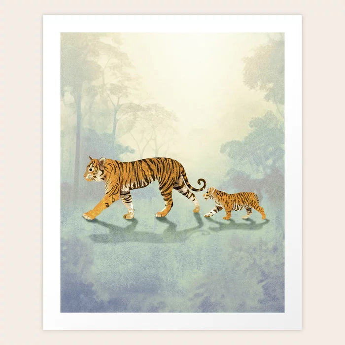 Tigers in the Jungle Art Print