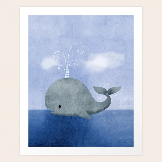 Whale Nautical Art Print